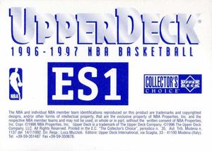 1996-97 Collector's Choice Italian Stickers - Eurostar #ES1 Sasha Danilovic Back