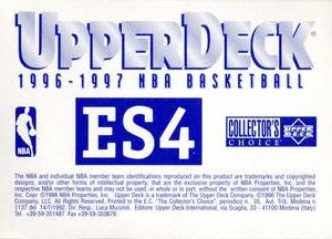 1996-97 Collector's Choice Italian Stickers - Eurostar #ES4 Gheorghe Muresan Back