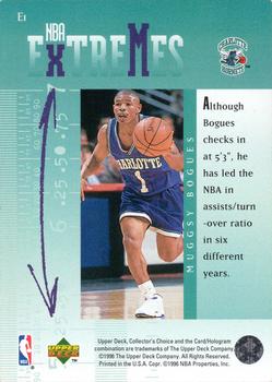 1995-96 Collector's Choice English II - NBA Extremes #E1 Muggsy Bogues Back