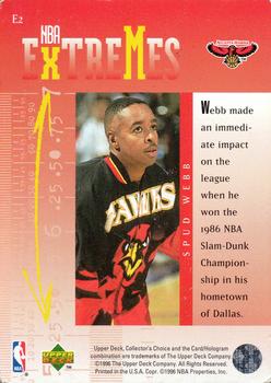 1995-96 Collector's Choice English II - NBA Extremes #E2 Spud Webb Back