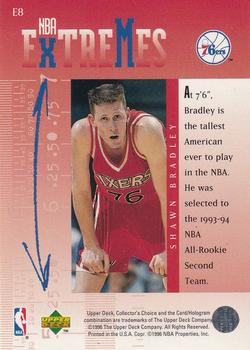 1995-96 Collector's Choice English II - NBA Extremes #E8 Shawn Bradley Back