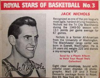 1952 Royal Desserts #3 Jack Nichols Front