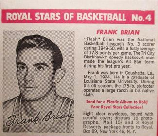 1952 Royal Desserts #4 Frank Brian Front
