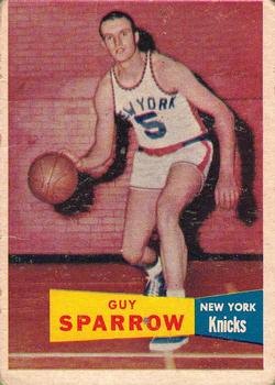 1957-58 Topps #38 Guy Sparrow Front