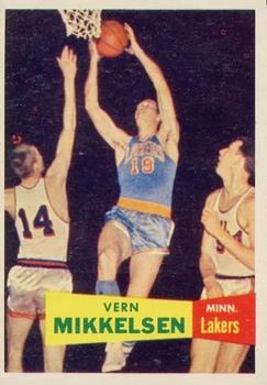 1957-58 Topps #28 Vern Mikkelsen Front