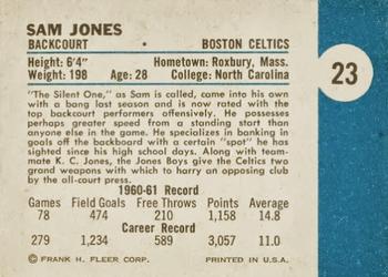 1961-62 Fleer #23 Sam Jones Back