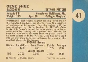 1961-62 Fleer #41 Gene Shue Back