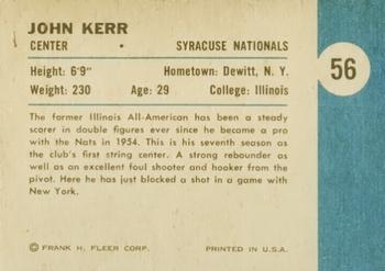1961-62 Fleer #56 John Kerr Back