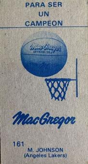 1986-87 J. Merchante Campeonato de Liga Baloncesto #161 Magic Johnson Back