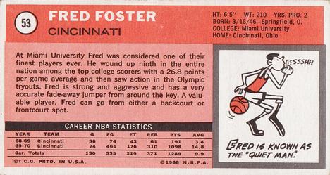 1970-71 Topps #53 Fred Foster Back