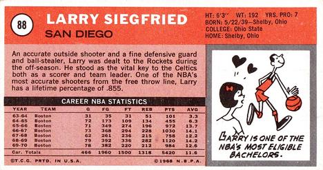 1970-71 Topps #88 Larry Siegfried Back