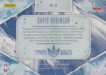 2018-19 Panini Court Kings - Points in the Paint #5 David Robinson Back