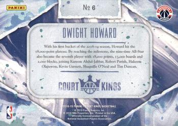 2018-19 Panini Court Kings - Points in the Paint #6 Dwight Howard Back