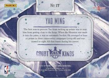 2018-19 Panini Court Kings - Points in the Paint #17 Yao Ming Back
