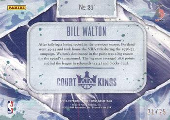 2018-19 Panini Court Kings - Points in the Paint Sapphire #21 Bill Walton Back