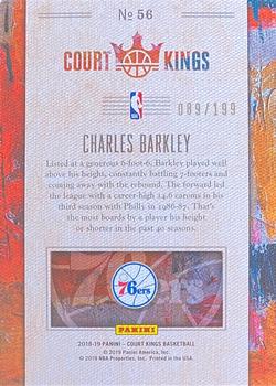 2018-19 Panini Court Kings - Portraits #56 Charles Barkley Back