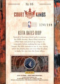 2018-19 Panini Court Kings - Rookie Portraits #35 Keita Bates-Diop Back