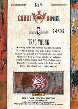 2018-19 Panini Court Kings - Rookie Portraits Jade #7 Trae Young Back