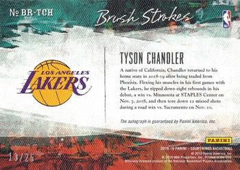 2018-19 Panini Court Kings - Brush Strokes Ruby #BR-TCH Tyson Chandler Back