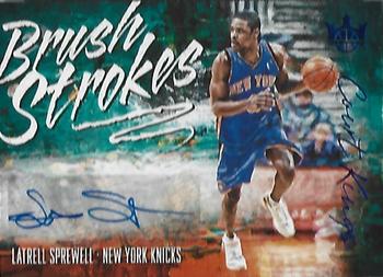 2018-19 Panini Court Kings - Brush Strokes Sapphire #BR-LSP Latrell Sprewell Front