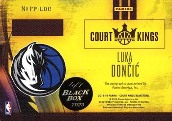 2018-19 Panini Court Kings - Fresh Paint Masterpiece #FP-LDC Luka Doncic Back