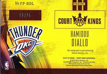 2018-19 Panini Court Kings - Fresh Paint Sapphire #FP-HDL Hamidou Diallo Back