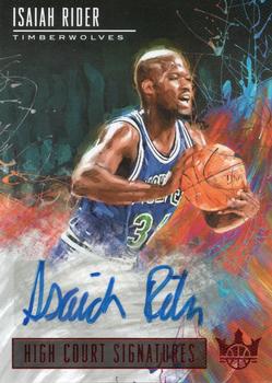 2018-19 Panini Court Kings - High Court Signatures Ruby #HC-IRD Isaiah Rider Front