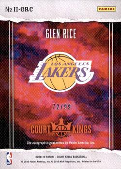 2018-19 Panini Court Kings - Impressionist Ink Ruby #II-GRC Glen Rice Back