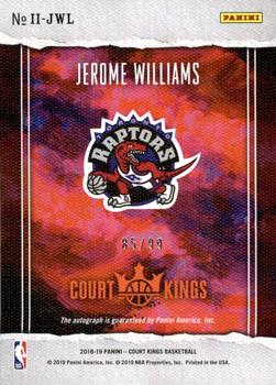 2018-19 Panini Court Kings - Impressionist Ink Ruby #II-JWL Jerome Williams Back
