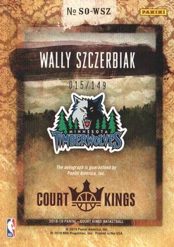 2018-19 Panini Court Kings - Sovereign Signatures #SO-WSZ Wally Szczerbiak Back
