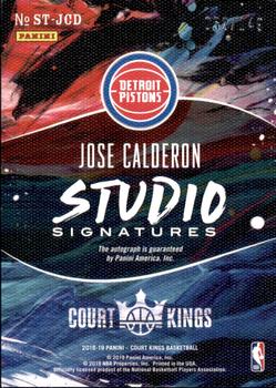 2018-19 Panini Court Kings - Studio Signatures #ST-JCD Jose Calderon Back