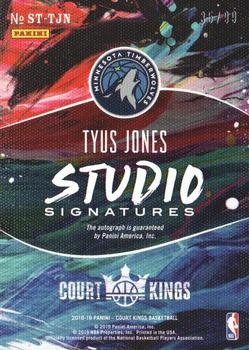 2018-19 Panini Court Kings - Studio Signatures Ruby #ST-TJN Tyus Jones Back