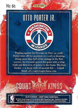 2018-19 Panini Court Kings - International #51 Otto Porter Jr. Back