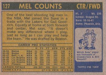 1971-72 Topps #127 Mel Counts Back