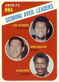1971-72 Topps #139 Lew Alcindor / John Havlicek / Elvin Hayes Front