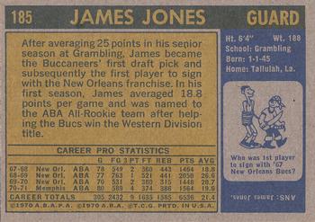 1971-72 Topps #185 James Jones Back