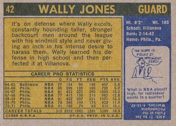 1971-72 Topps #42 Wally Jones Back