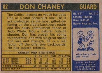 1971-72 Topps #82 Don Chaney Back