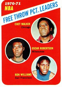 1971-72 Topps #141 Chet Walker / Oscar Robertson / Ron Williams Front