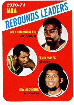 1971-72 Topps #142 Wilt Chamberlain / Elvin Hayes / Lew Alcindor Front