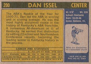 1971-72 Topps #200 Dan Issel Back