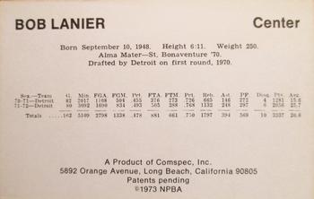 1972-73 Comspec #NNO Bob Lanier Back