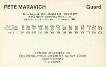 1972-73 Comspec #NNO Pete Maravich Back