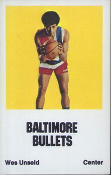 1972-73 Comspec #NNO Wes Unseld Front