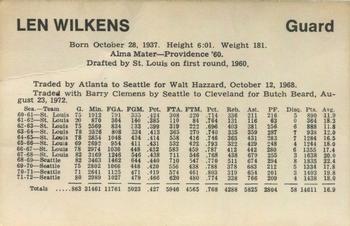 1972-73 Comspec #NNO Lenny Wilkens Back
