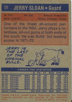 1972-73 Topps #11 Jerry Sloan Back