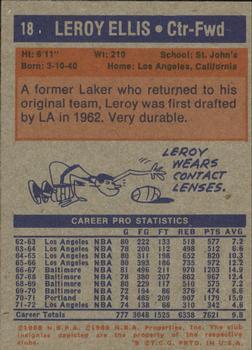 1972-73 Topps #18 Leroy Ellis Back