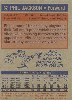 1972-73 Topps #32 Phil Jackson Back