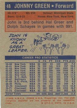 1972-73 Topps #48 Johnny Green Back