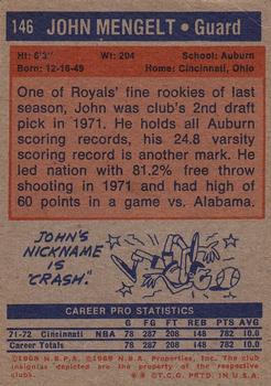 1972-73 Topps #146 John Mengelt Back